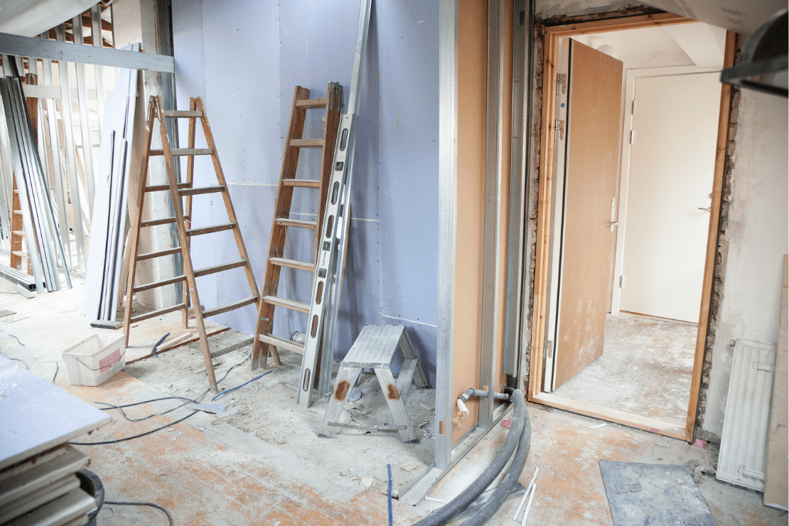 Site In Bamberg, Germany, Showing Professionals Working On A Drywall Installation Project. The Image Includes Plann
